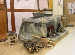 昔のかまどの様子