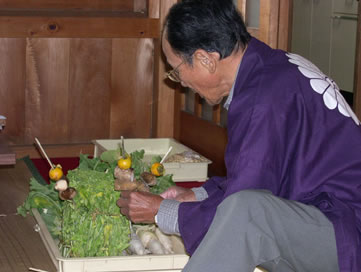 ホテの準備の様子