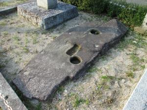 水城東門の門礎の写真