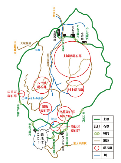 鏡池の地図