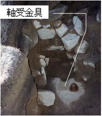 礎石と軸受金具の写真