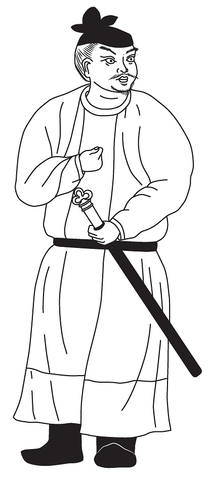 三累環頭柄頭と装着イメージ画像