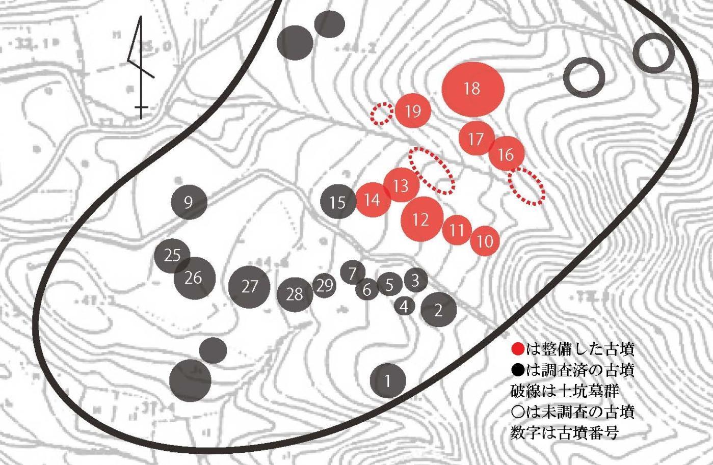 古墳の分布図の画像