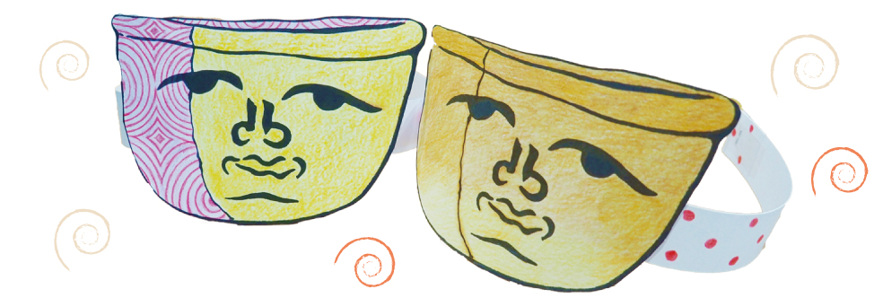 人面墨書土器写真(おうちミュージアム)