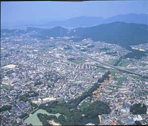 水城跡航空写真2