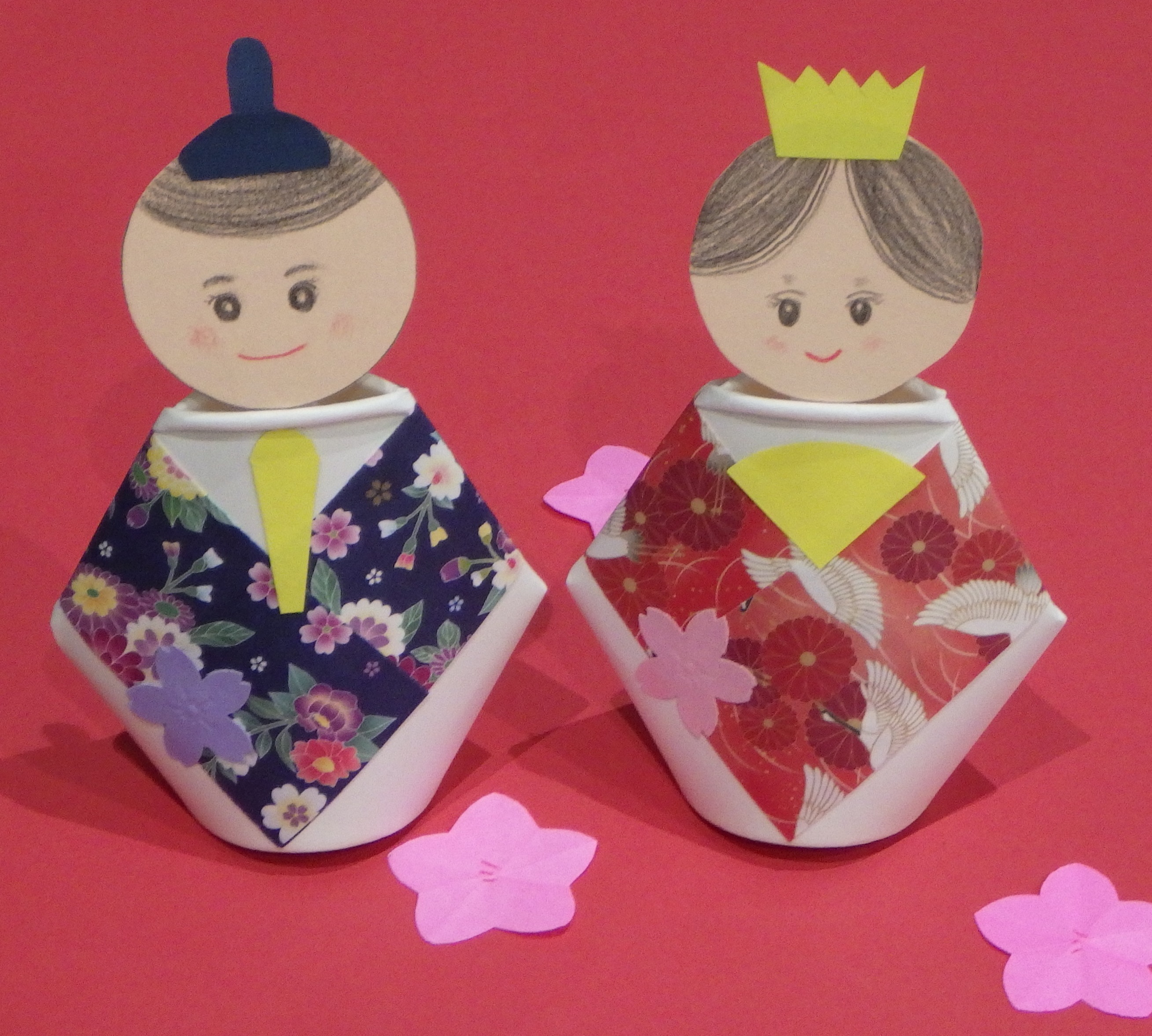 202602ここふるワークショップ「ひな人形を作ろう!」